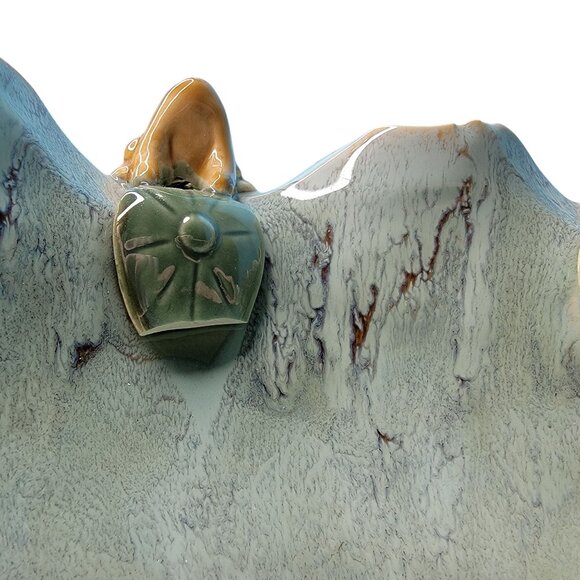 HUGE Pier 1 Majolica Pottery Frog Planter - Picture 3 of 4